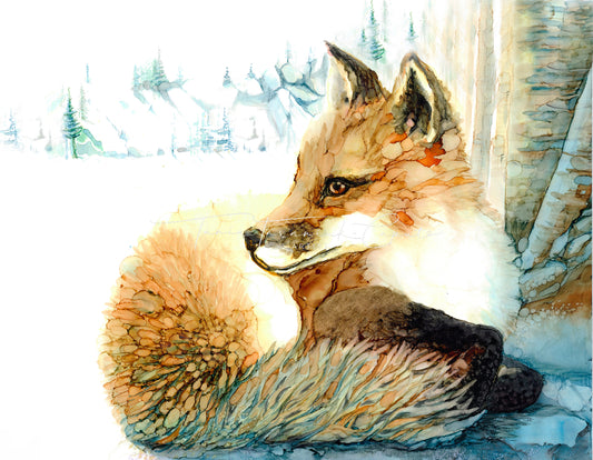 Red Fox in Blue Winter